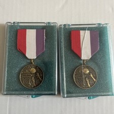Vintage Basketball Medal Ribbon Gold Pin Round Ball Metal Award Trophy