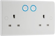 British General Nexus 800 Series Smart Double Socket with Touch, Voice & App Con