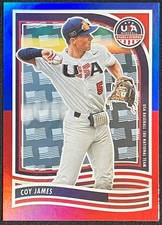 2024 Panini Stars Stripes Coy James USA Baseball #13/13 Red Blue Stripes
