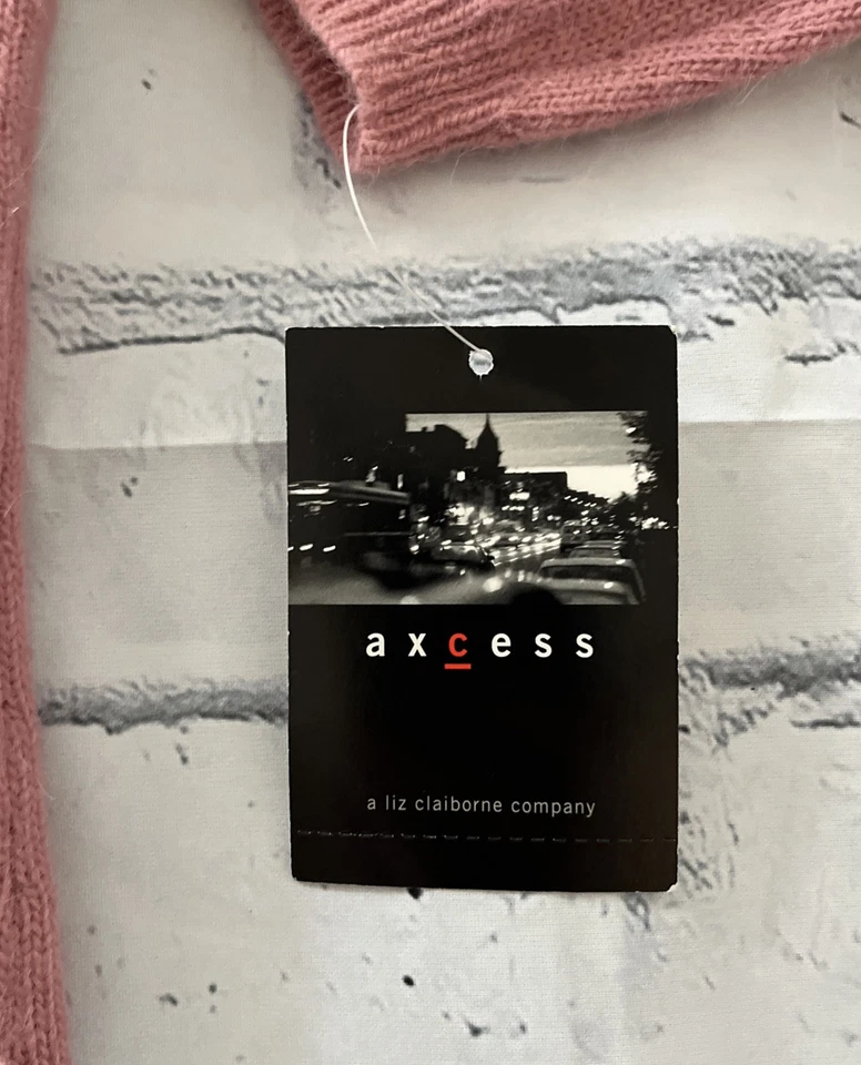 Suéter feminino Liz Claiborne tamanho XL lã de cordeiro angorá cabelo de coelho náilon novo com etiquetas - Imagem 3 de 4