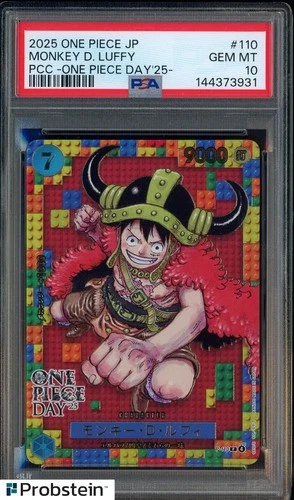 2025 One Piece JPN PCC One Piece Day '25 #110 Monkey D. Luffy PSA 10 GEM MINT