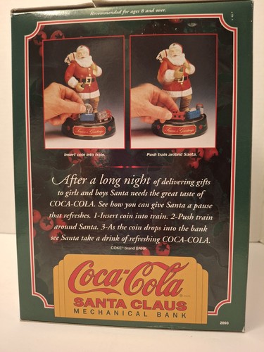 Coca Cola Santa Claus Mechanical Bank 1st in Series Coin Makes Him Drink A Coke - Picture 5 of 7