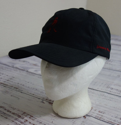 Johnnie Walker Scotch Whiskey Black Red Logo Adjustable Hat Cap One Size