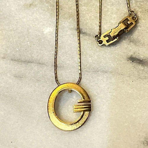 Givenchy Vintage Necklace Gold Tone Jewelry Fashion Accessory Genuine