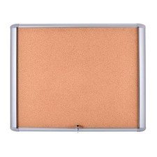 Mastervision Vt340601760 Enclosed Cork Bulletin Board 26-1/2"W X 30"H