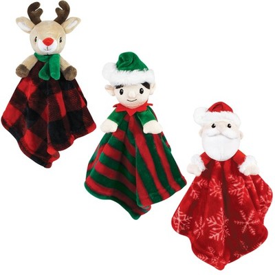 Hudson Baby Unisex Security Blanket Animal Face - Elf, Ultra Soft, One Size