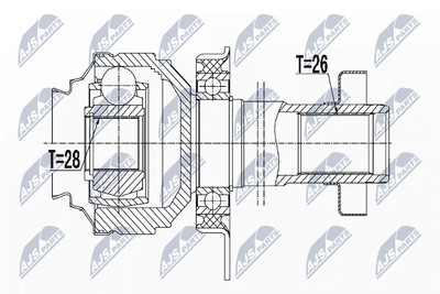 NTY NPW-VW-051 Joint Kit, drive shaft for VW