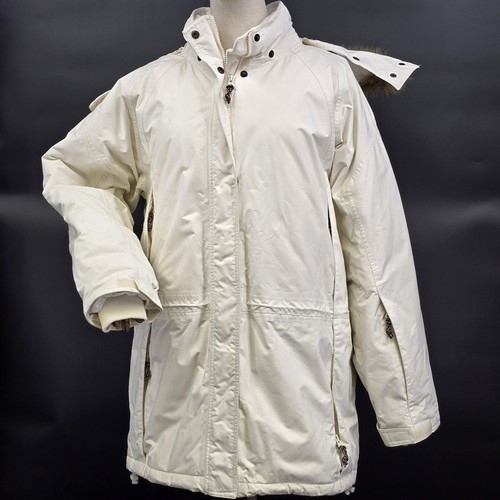 Eddie Bauer Premium Gänsedaunen Damen weiß Mantel Jacke Parka Fell Kapuze Mode XL - Bild 1 von 23
