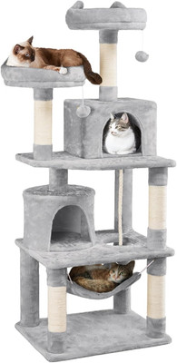 Yaheetech 62.5Inches Cat Tree Cat Tower Cat Condo with Platform & Hammock, Scrat