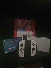Nintendo Switch OLED Handheld Console 64GB White With Box Cover many Assesories