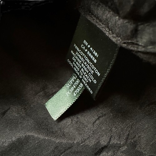 Camisa Lauren Ralph Lauren Negra Mezcla Seda 2XL Abotonada Plus XXL Bruja Gótica - Imagen 8 de 9