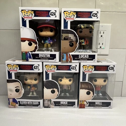 Stranger Things Funko Pop - Eleven, Mike, Will, Dustin, Lucas Lot of 5