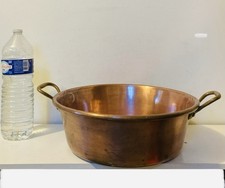 Bassine à confiture en cuivre époque fin XIXe/début XXe poignées rivetés