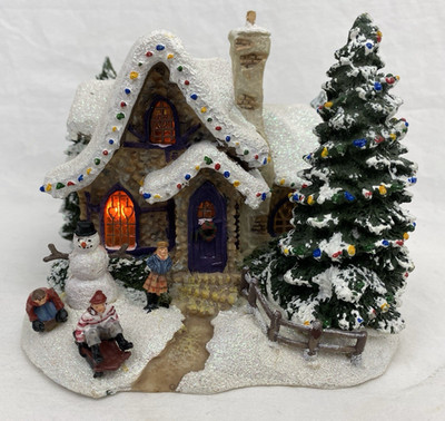 Thomas Kinkade Sweet Heart Cottage III 2006 Lighted Teleflora 5x5x4.5 Christmas