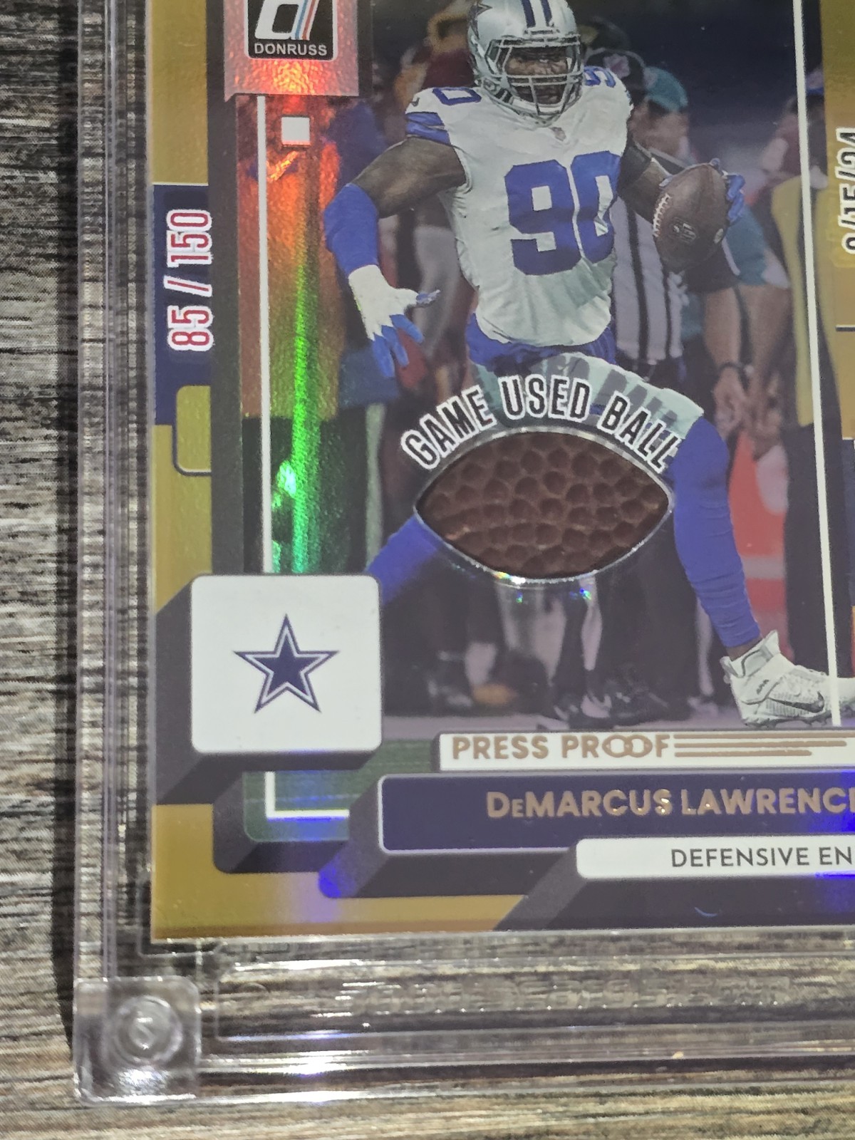 DeMarcus Lawrence /150 Donruss Game Used Ball Patch 2025 Jersey Fusion Ball Star view 7