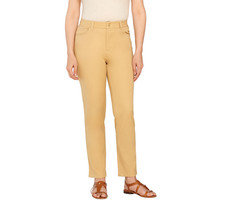 Isaac Mizrahi Live 24/7 Stretch 5 Pocket Ankle Pants  Sand Stone  Reg 8