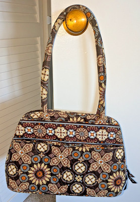 Vera Bradley Shoulder Quilted Handbag Purse Canyon Brown Floral Classic