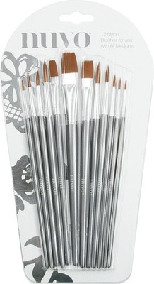 Nuvo Paint Brushes 12/Pkg