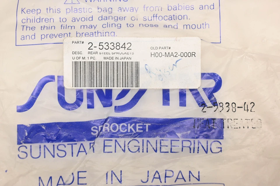 Piñón trasero Sunstar 2-533842, 2-5338-42, H00-MA2-000R 42T NUEVO EN STOCK Foto 3 de 3