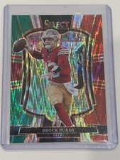 Brock Purdy - 2025 Panini Select - #117 - Green Red Prizm Shock - SF 49ers