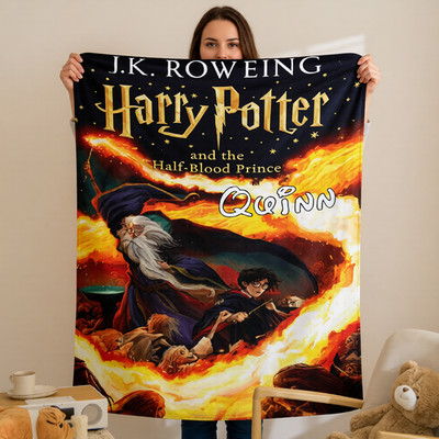 Wizard School Flannel Blanket Magical Apprentice Spell Casting Throw Soft Beddin