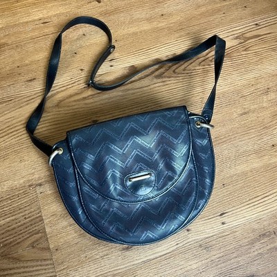 Vintage Pierre Balmain Paris Monogram Crossbody Umhängetasche schwarz
