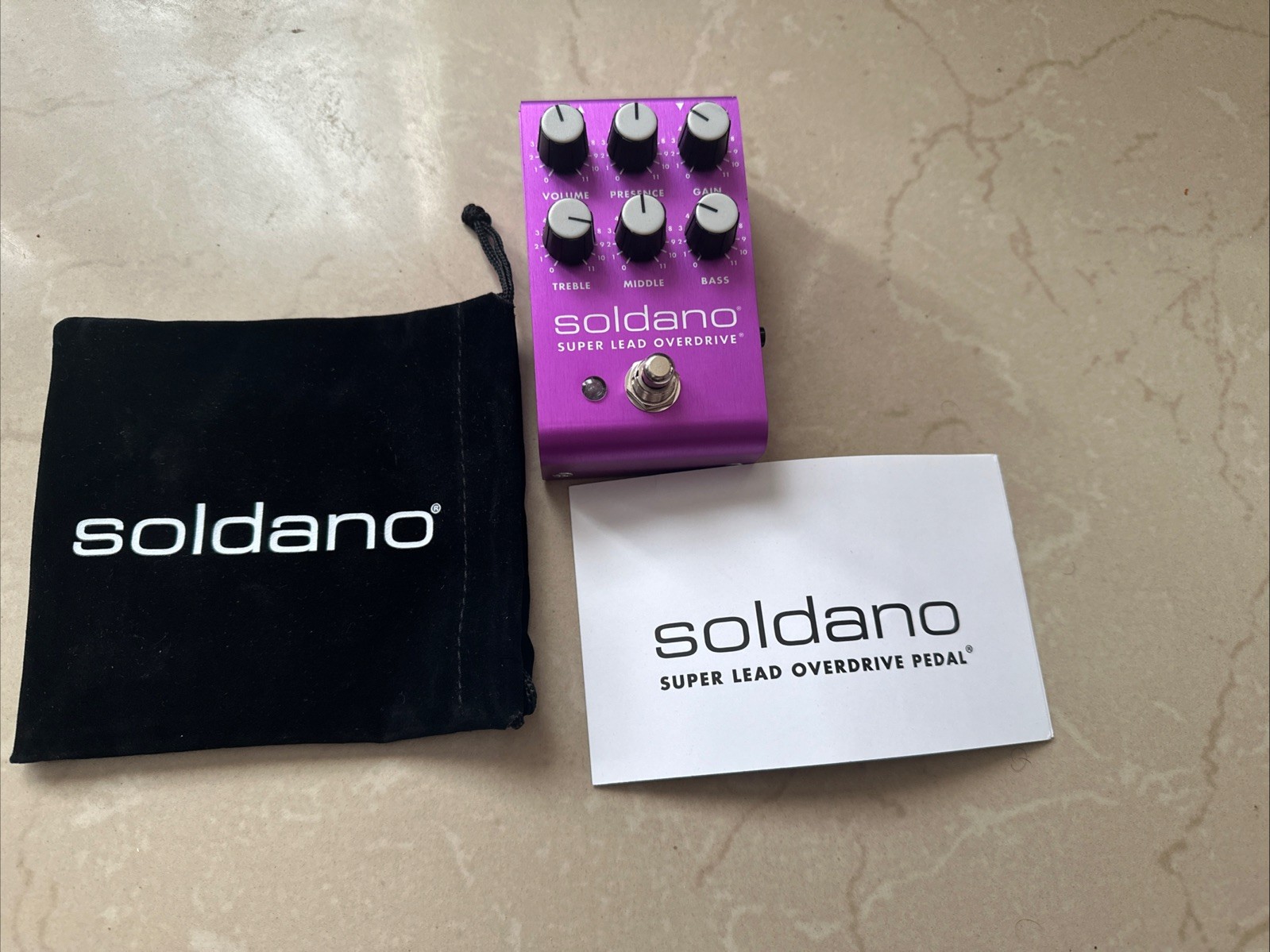 Soldano Super Lead Overdrive Guitar Effects Pedal Purple