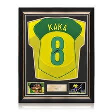 Kaka Signed Brazil 2004-06 Home Football Shirt. Superior Frame
