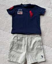 POLO RALPH LAUREN BABY BOYS 2Pc SET Size 12M, GUC