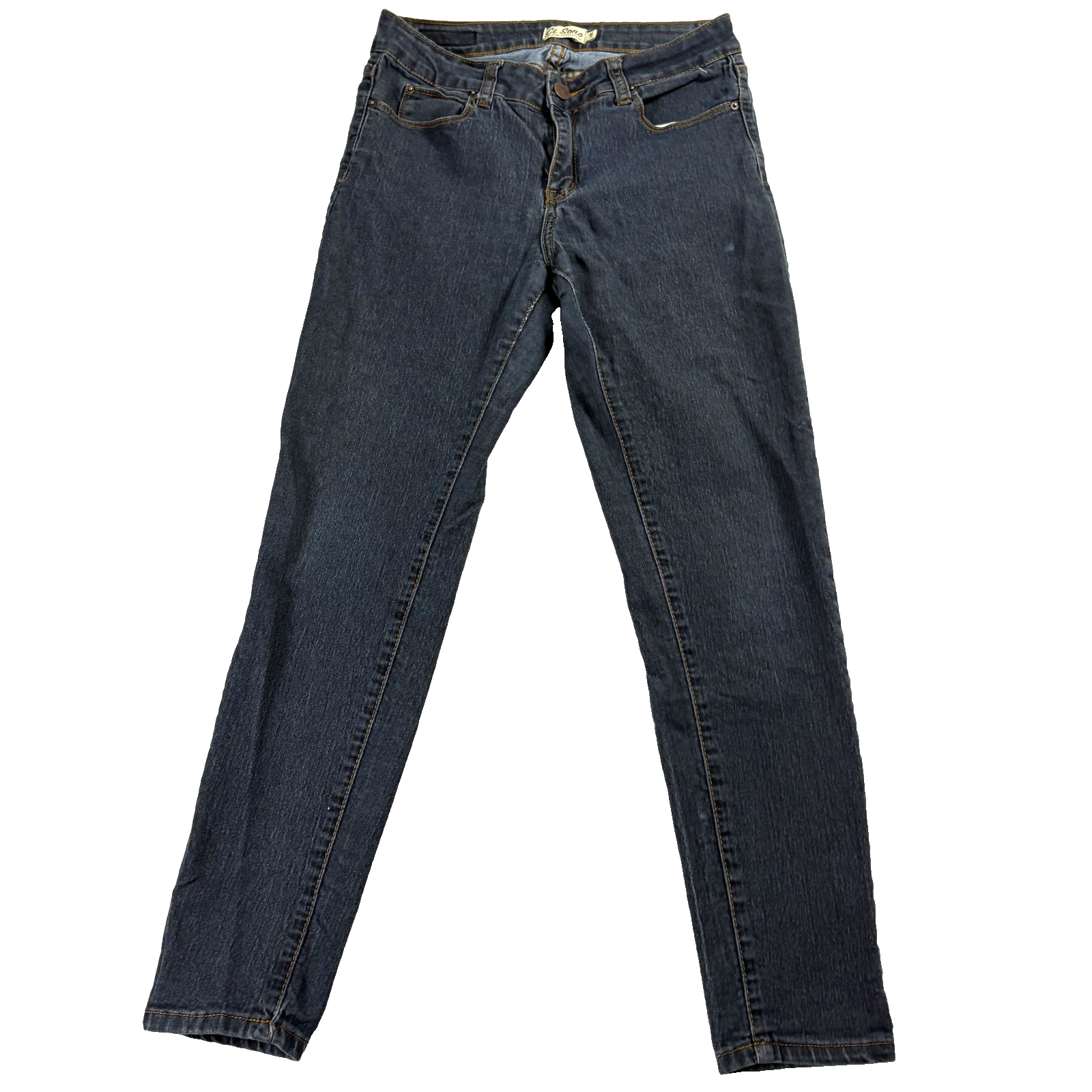 Vintage Skinny Jeans Womens 9 Dark Wash Y2K Retro Stretch Denim Streetwear Style-image
