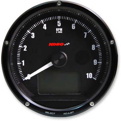 Koso North America TNT-01 Multifunction Speedometer Tachometer Black