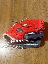 Rawlings PL90SN Players Series Youth 9" Baseball Glove REG Red White and Blue