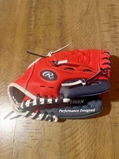 Rawlings PL90SN Players Series Youth 9" Baseball Glove  REG Red White and Blue