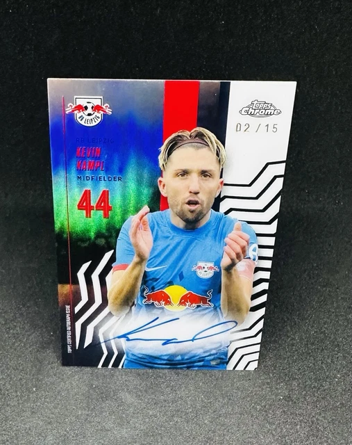 Kevin Kampl /15 On Card Auto - 2023-24 Topps RB Leipzig Chrome Autogramm