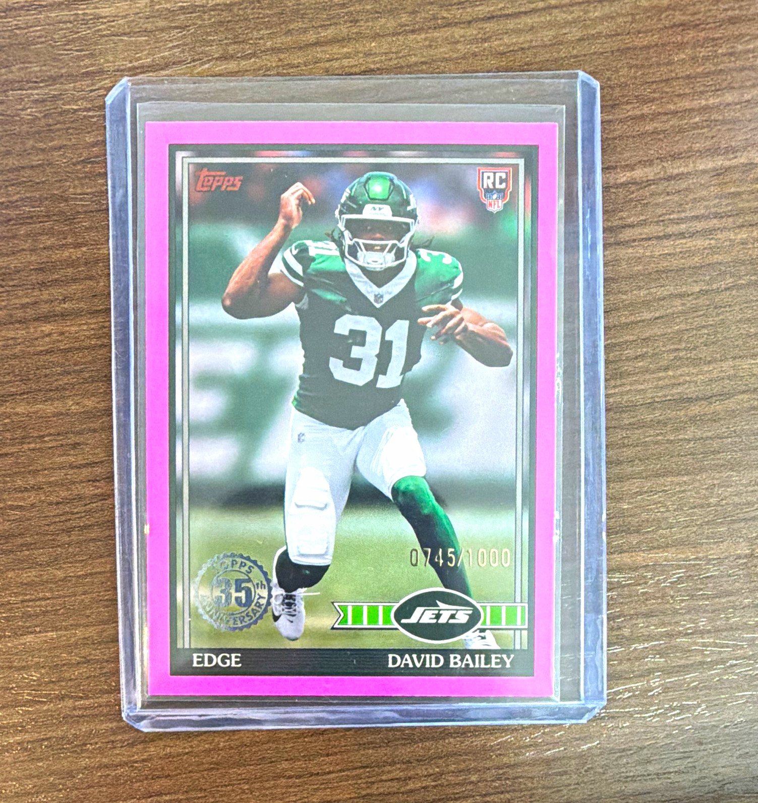 Topps 2026 David Bailey RC 91TR-43 1991 Topps Pink Parallel /1000 Jets