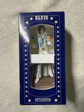 1977 Vintage McCormick ELVIS PRESLEY Whiskey Porcelain MUSIC BOX WORKING 