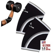 Compression Elbow Sleeves Pair , 5mm Neoprene Elbow Barces for Large Black