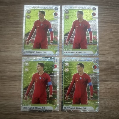 Cristiano Ronaldo Portugal Rare Foil 4 lot Panini Road Euro 2020  Sticker # 226