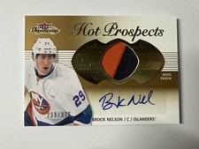 2013-14 Fleer Showcase Brock Nelson Hot Prospects Auto Patch /375 RC Islanders