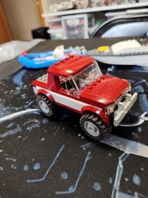 Used LEGO CITY Camper Van 7639, Fishing Boat 4642, Red Pickup 4433 Trailer Lot