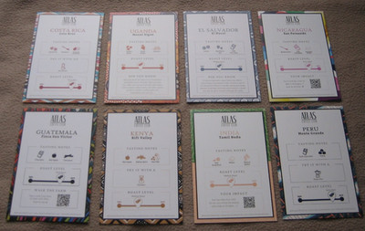 8 Nice Atlas Coffee Information Cards World Types Varieties Advertising History
