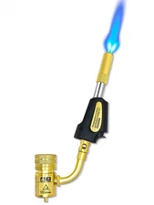 Turbo Torch Tips with Gas Self-Igniter Adjustable Flame Torch, Gold 