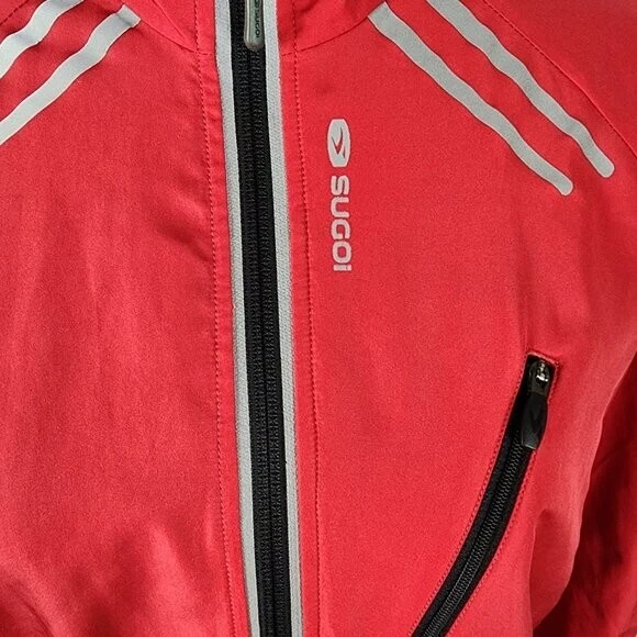 Chaqueta cortavientos Sugoi roja reflectante tira cremallera completa | Para mujer M Foto 2 de 4