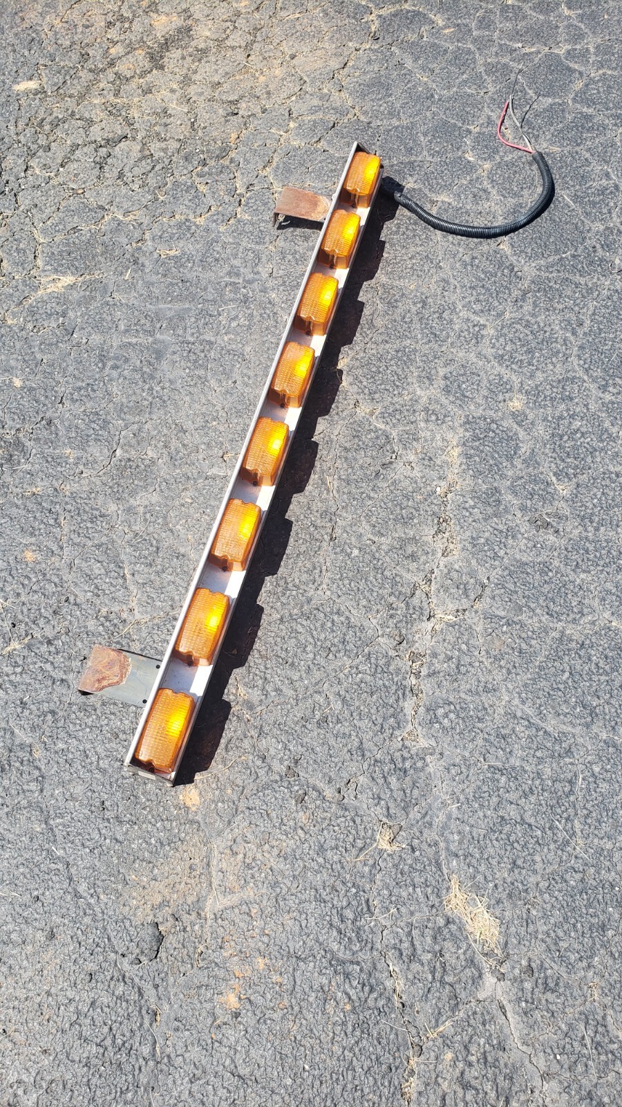 Vintage Federal Signal Signalmaster SM518A amber light bar Aluminum