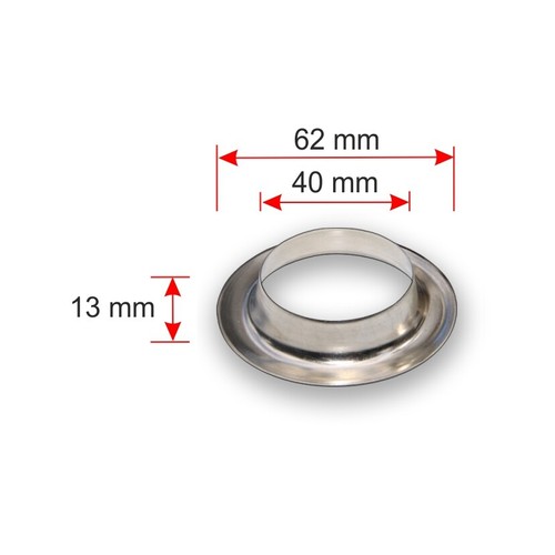 100 Pezzo Occhielli Ø 36 MM, Ottone Placcato Nichel Camion Piano Tout Bandierina - Foto 3 di 3