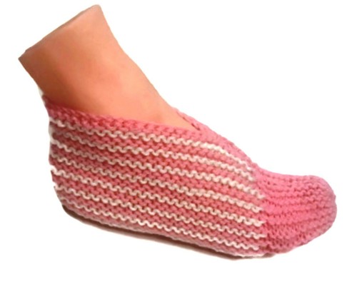 Coral Knit Slippers Easy Knitting Pattern Travel Slipper Printed PDF Pattern - Picture 7 of 9