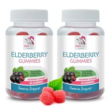 Fruity pop - ELDERBERRY GUMMIES - Daily balance 2 Bottles 120 Gummies