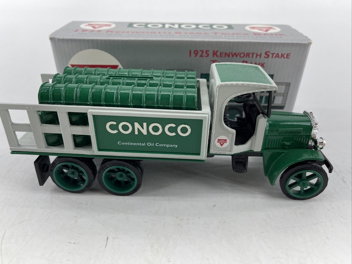 New 1993 Ertl Conoco 1925 Kenworth Stake Truck Bank 2778 Limited