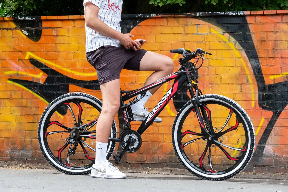 Mountainbike Fully 27,5 Zoll 21-Gang Srawler schwarz-grün 21 Gänge M599M - Bild 4 von 4