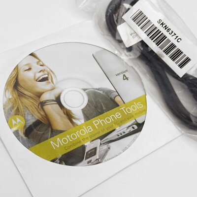 Original Motorola Mobile Phone Tools CD Software Version 4.0 Mini-USB Data Cable